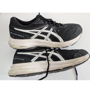 Men's Asics Gel Contend 7 Black and White Sneakers Sz 9 Wide